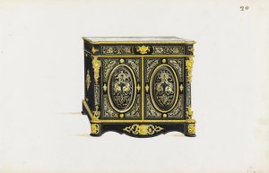 Diseño para un gabinete en estilo Boulle de Pagny